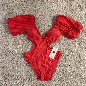 Noel pink High Leg Swimsuit size M NWT